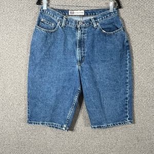 Vintage Faded Glory To The Knee Denim‎ Shorts Boys 14 Blue Medium Wash Pockets